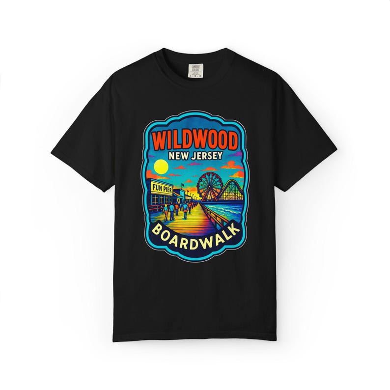 T-shirt Wildwood Boardwalk, T-shirt Summer Beach Vibes, T-shirt rétro unisexe, cadeau Jersey Shore, vêtements amusants pour les vacances image 11