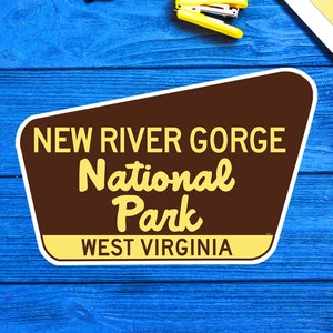 New River Gorge National Park West Virginia Travel Sticker Decal 3.75&quot; Vinyl