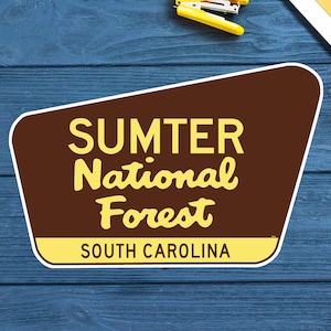 Sumter National Forest Decal Sticker 3.75&quot; x 2.5&quot; South Carolina Park Vinyl