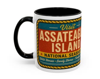 Assateague Island Maryland Wild Horses Seashore Souvenir Resemugg | Accent 31 cl 41 cl Muggar