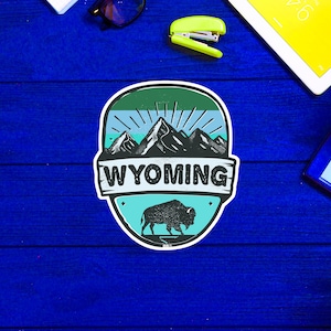 Wyoming Sticker Decal 3.5&quot; Yellowstone National Park Decals Stickers