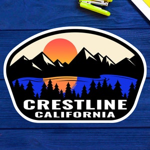クレストライン カリフォルニア デカール ステッカー 3.75インチ レイクアローヘッド グレゴリーパーク ビニール