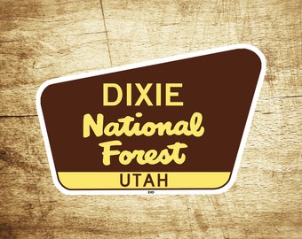 Dixie National Forest Decal Sticker 3.75" x 2.5" Utah Park Vinyl