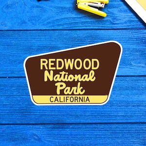 Redwood National Park California Forest Travel Sticker Decal 3.75&quot; Vinyl