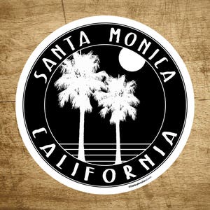 Santa Monica California 3&quot; Decal Sticker Surfing Pacific Ocean Surf