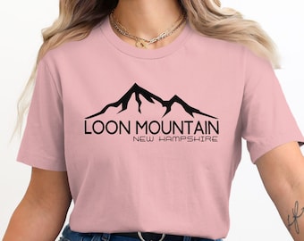 Loon Mountain New Hampshire T-Shirt, Outdoors Graphic Tee, Mountain Lover Shirt, Nature Adventure Top, Hiking Enthusiast Gift