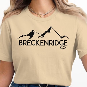 Skiing T-Shirt, Breckenridge Mountains Shirt, Snowboarding Gift, Adventure Tee, Winter Sports Apparel, Custom Ski Shirt, Ski Lover Gift