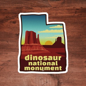 Dinosaur National Monument Utah Sticker Decal 2.75&quot; x 3.5&quot;