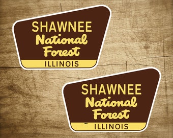 2 Shawnee National Forest Decals Stickers 3" x 2" Illinois Park Vinyl