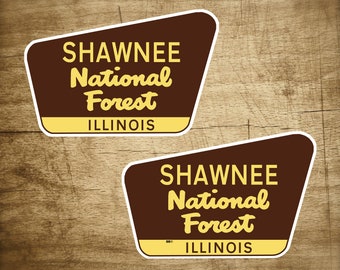2 Shawnee National Forest Decals Stickers 3&quot; x 2&quot; Illinois Park Vinyl