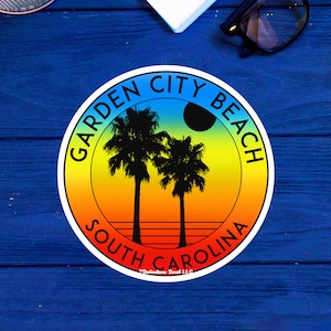 Garden City Beach sticker sticker oceaan surfen vinyl 3&quot; surfer South Carolina SC