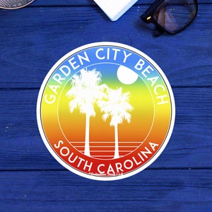 Garden City Beach sticker sticker oceaan surfen vinyl 3&quot; surfer South Carolina SC