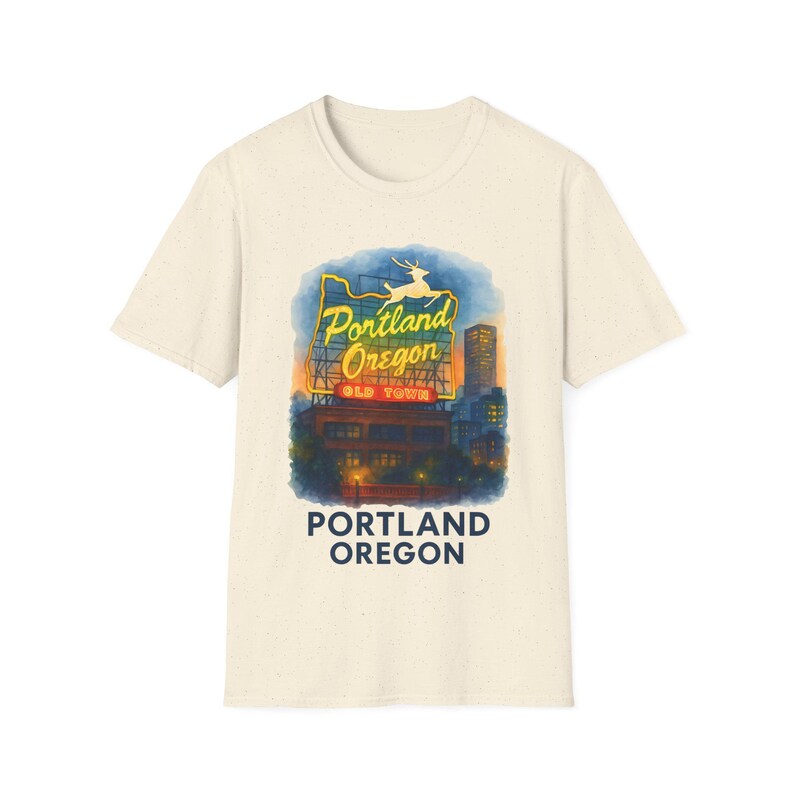Portland Oregon Softstyle T-Shirt, lässiges T-Shirt, Reise-Souvenir-Shirt - Unisex-Kleidung, trendiges Top, bequemes T-Shirt, Urlaubs-Shirt, Geschenk Bild 4