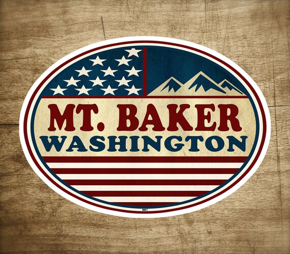 Mount Baker National Forest Decal Sticker 3.75/" x 2.5/" Washington Park Vinyl Mt.