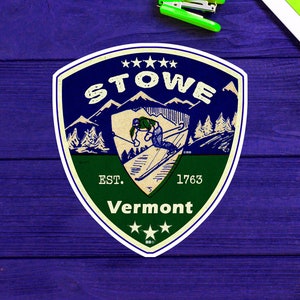 Ski Stowe Vermont Ski fahren Aufkleber 8,25 cm