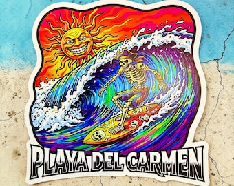 Playa del Carmen Mexico Travel Sticker – Beach Vacation Souvenir Decal (2.5", 3.25", or 4")