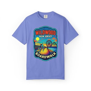 T-shirt Wildwood Boardwalk, T-shirt Summer Beach Vibes, T-shirt rétro unisexe, cadeau Jersey Shore, vêtements amusants pour les vacances image 8