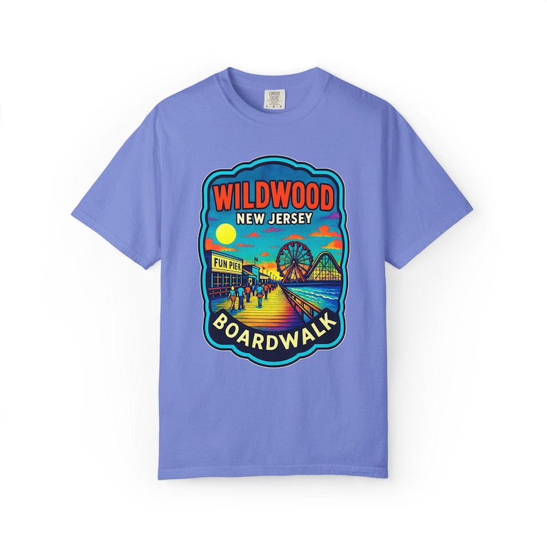 T-shirt Wildwood Boardwalk, T-shirt Summer Beach Vibes, T-shirt rétro unisexe, cadeau Jersey Shore, vêtements amusants pour les vacances image 8