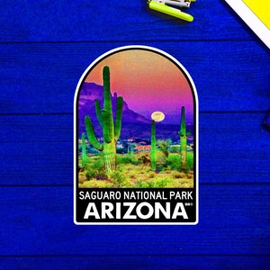 Saguaro National Park Vinyl Decal Sticker 3.75&quot; x 2.75&quot; Arizona