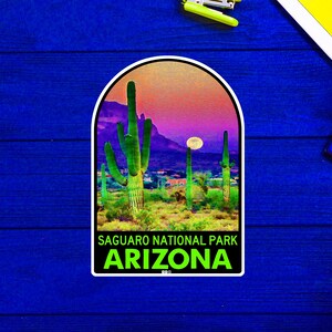 Saguaro National Park Vinyl Decal Sticker 3.75&quot; x 2.75&quot; Arizona