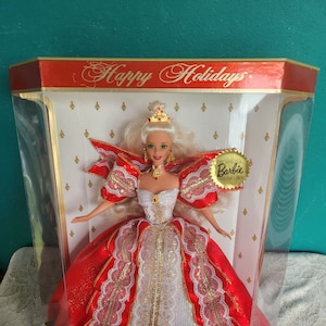 Lalka Barbie „Wesołych Świąt” z 1997 r., edycja specjalna w pudełku