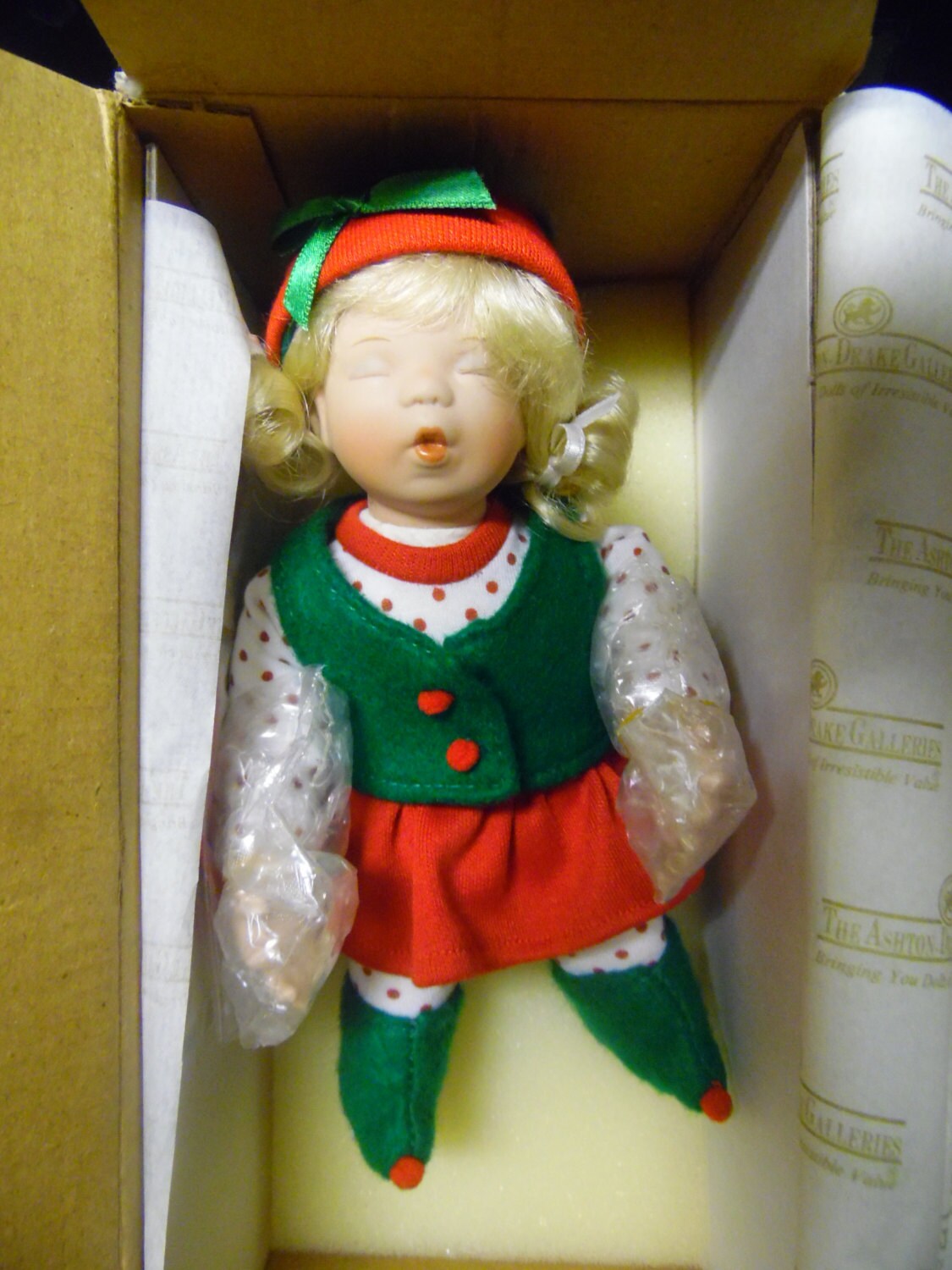 Ashton Drake Mini Christmas sleepyhead doll Etsy