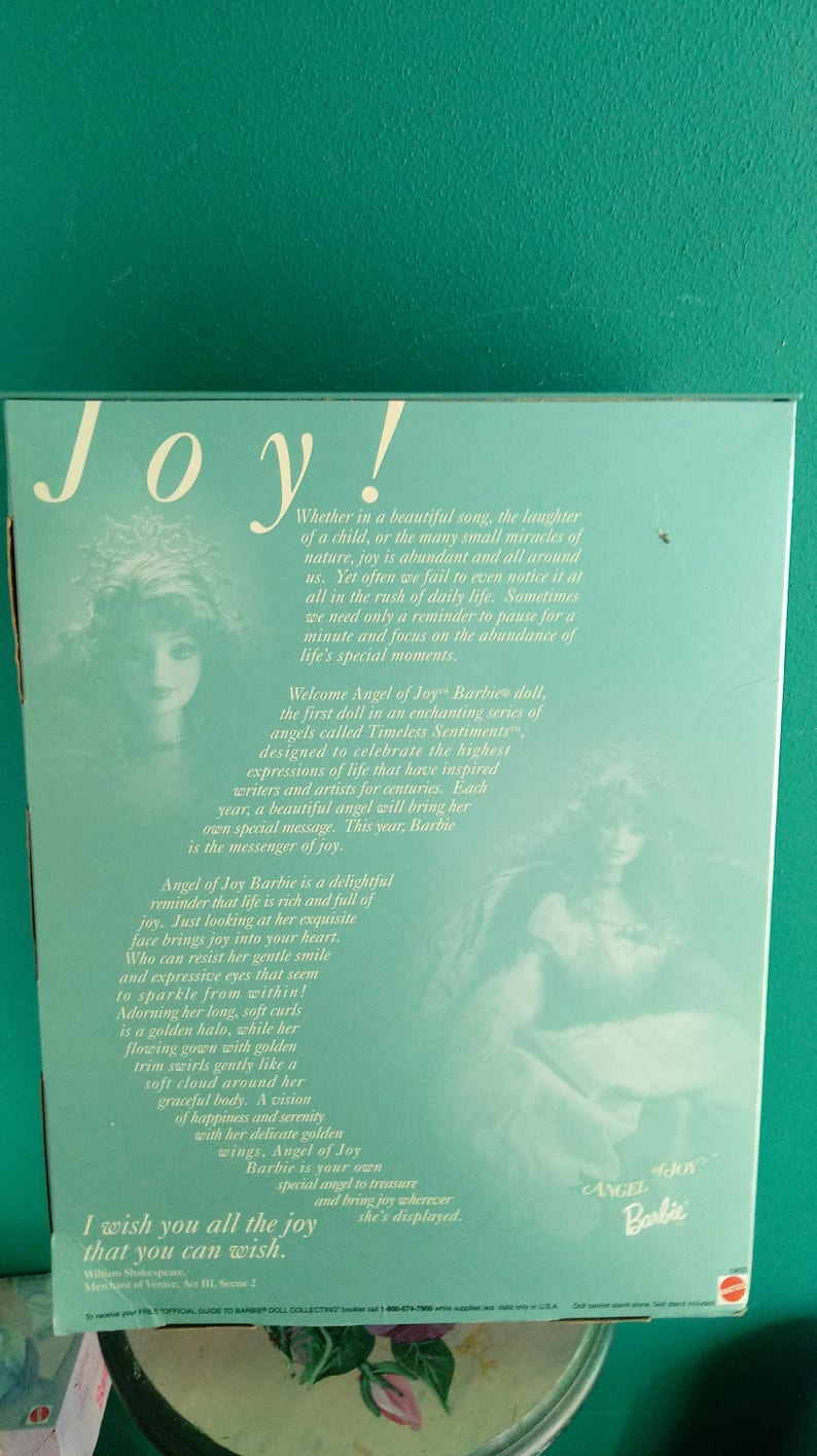 Mattel 1998 Angel of Joy Barbie Doll Vintage Barbie Doll image 4