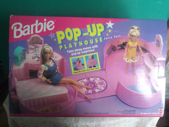 Sluipmoordenaar stok rand Mattel 1994 Barbie Pop-up Playhouse Barbie Furniture Playset - Etsy