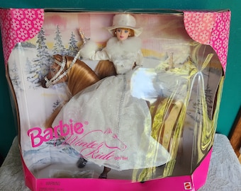 Cheval Barbie Mattel Winter Ride