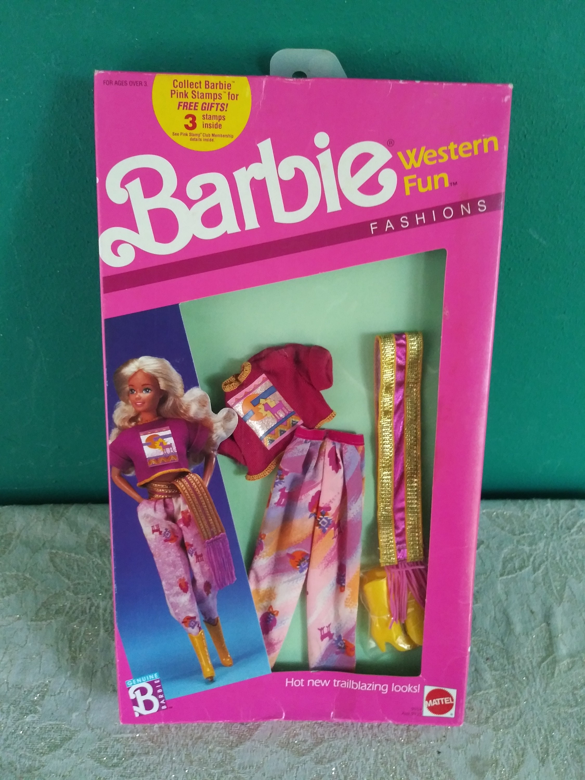Mattel Vintage Western Fun Barbie Doll Clothes Etsy