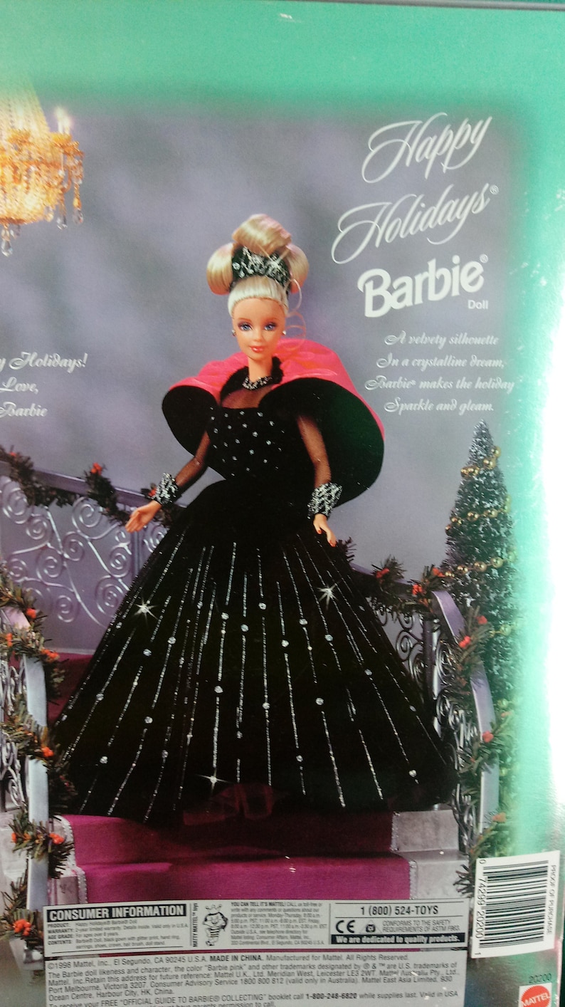 Mattel 1998 Happy Holidays Barbie Doll With Presentation Box - Etsy