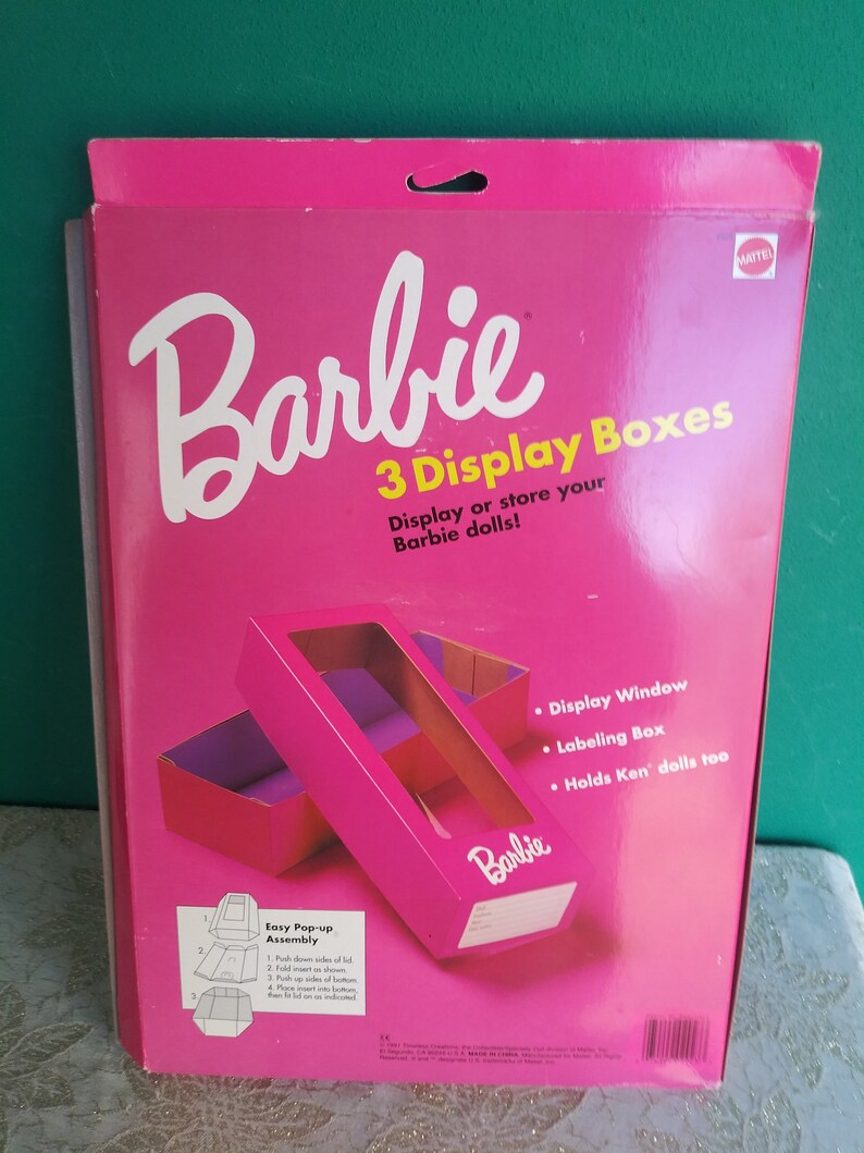 Mattel 3 Display Boxes Vintage Barbie Doll Boxes Etsy