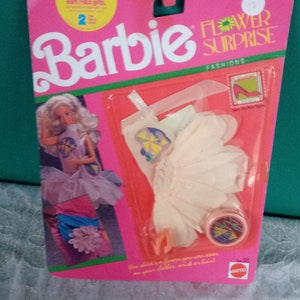 Mattel Flower Surprise Fashions Barbie Doll Clothes Vintage 1990&#39;s Barbie Doll Clothes