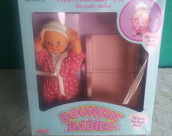 1988 Galoob  Bouncin’ Baby Peek A Boo Baby