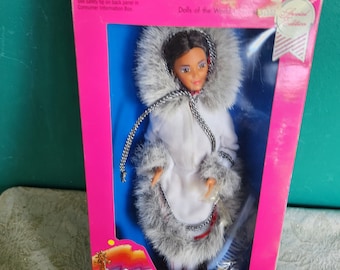 Mattel Dolls of the World Eskimo Barbie Doll 1990's Dolls of the World