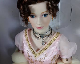 Franklin Mint Faberge Princess Sofia Porcelain Doll Imperial Debutante