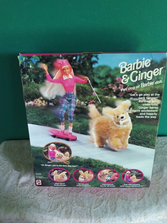 Buy Mattel 1995 Barbie and Ginger Doll Walking and Barking Dog