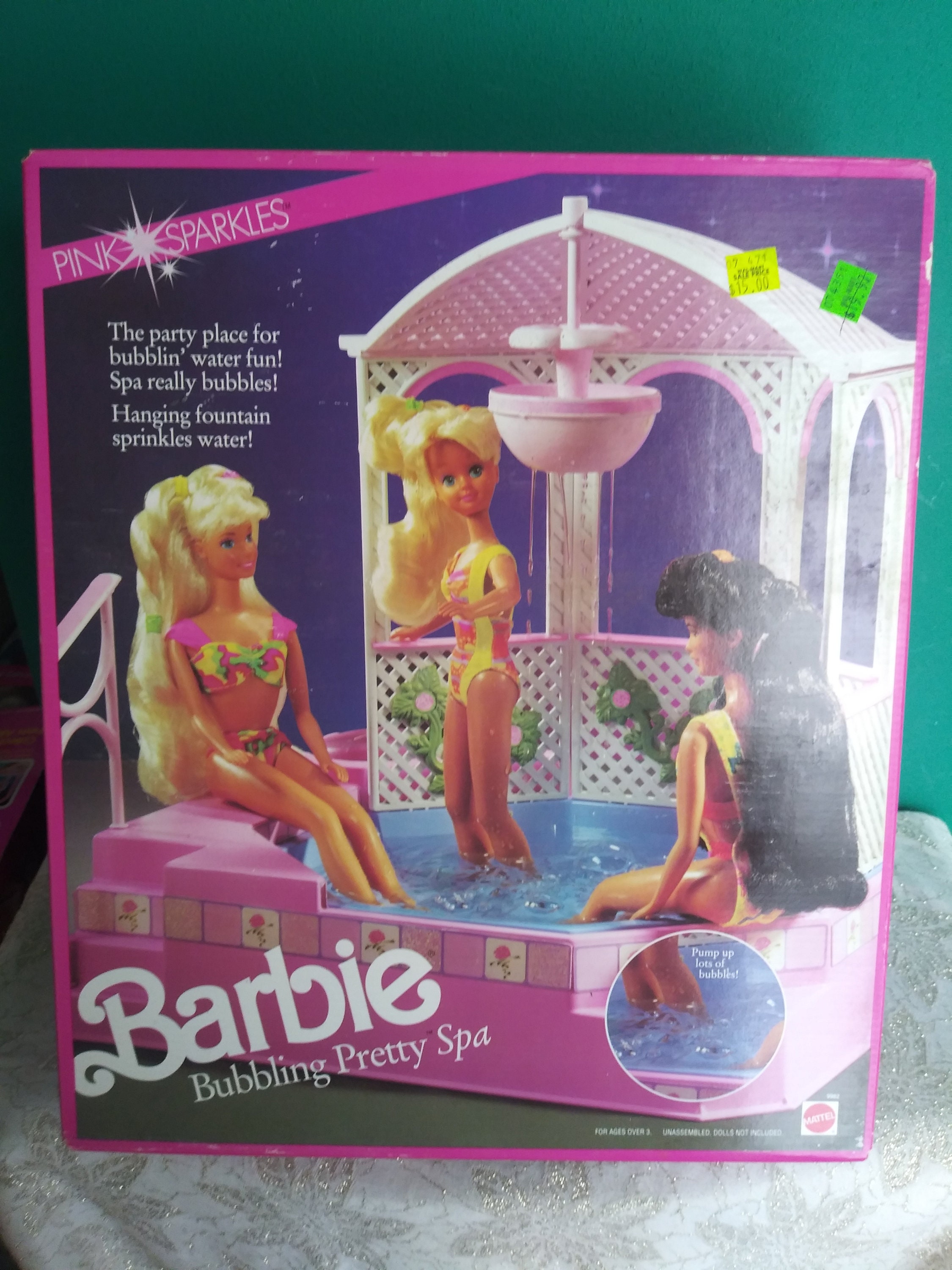 Mattel Pink Sparkles Bubbling Pretty Spa Playset Barbie Etsy