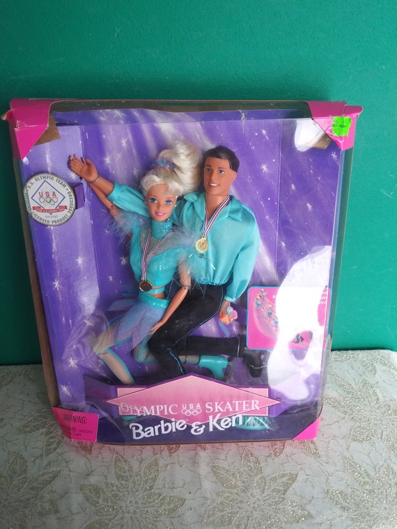 Mattel Olympic Skater Barbie and Ken Dolls Etsy
