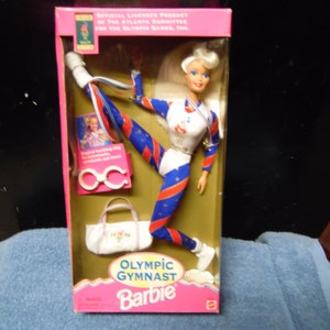 Muñeca Barbie Gimnasta Stars & Stripes USA ropa Sleevless leotardo estilo olímpico 