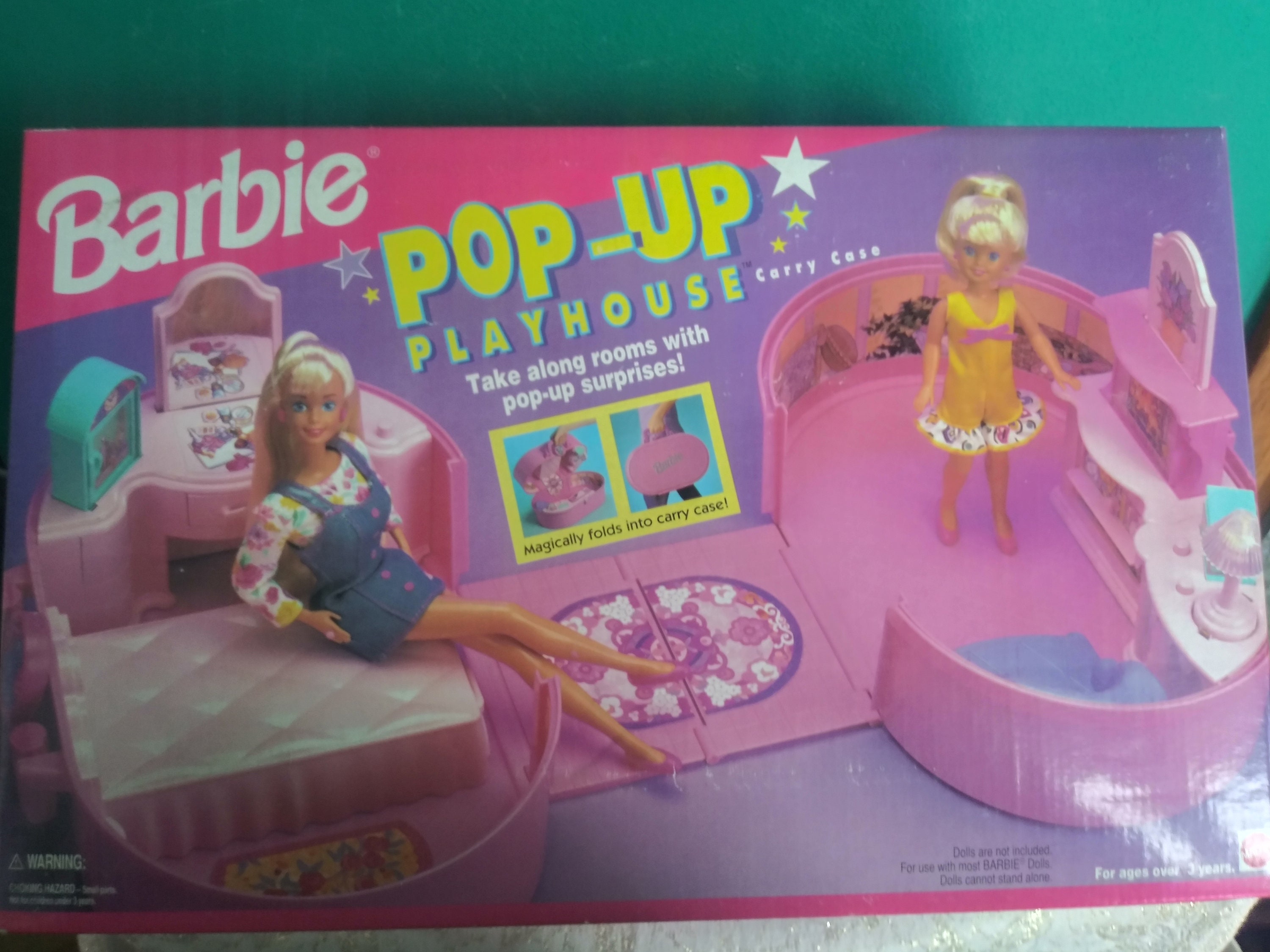 Sluipmoordenaar stok rand Mattel 1994 Barbie Pop-up Playhouse Barbie Furniture Playset - Etsy