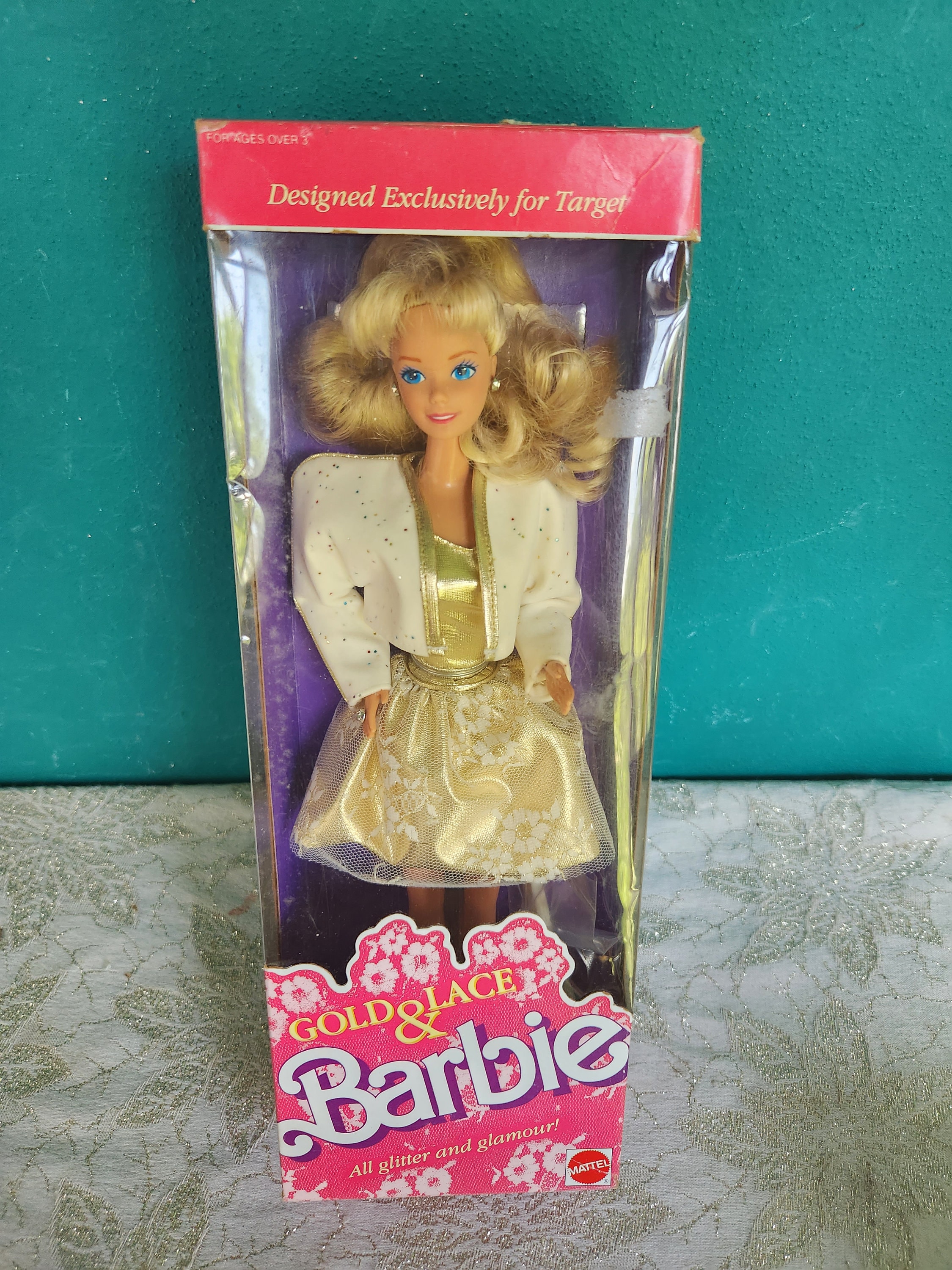 Vintage 1989 Gold and Lace Barbie Doll, Mattel Target Exclusive - Etsy