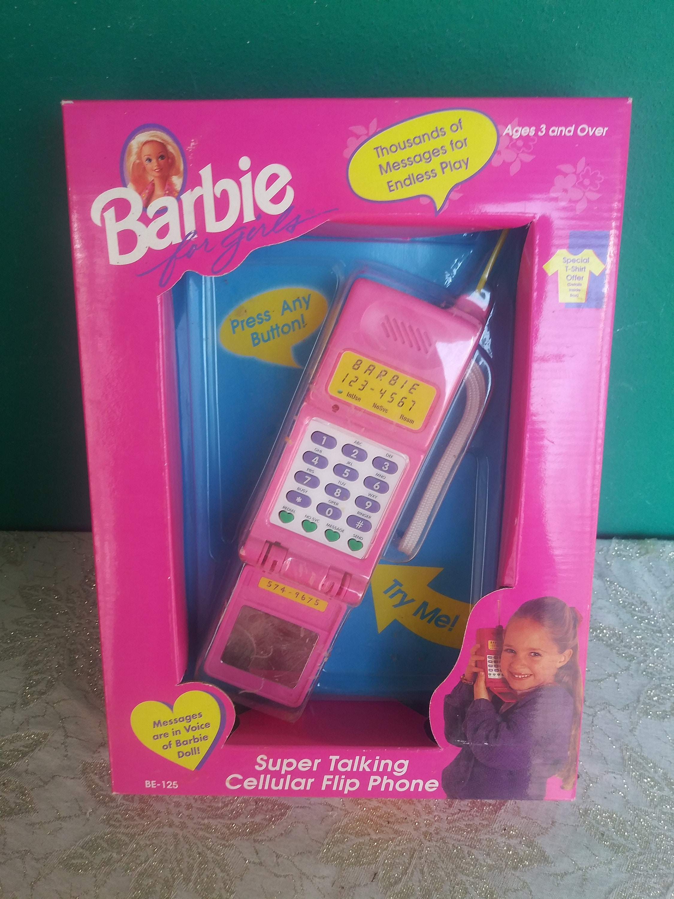 Mattel 1990 s Super Talking Cell Phone Barbie Vintage Talking Cell Phone Etsy