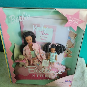 Mattel 2000 African American Bedtime Stories Barbie and Krissy Dolls