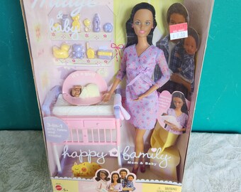 BARBIE HAPPY FAMILY MIDGE AND BABY NEW IN BOX 2002 ORIGINAL FACTORY SEALED  BOX.