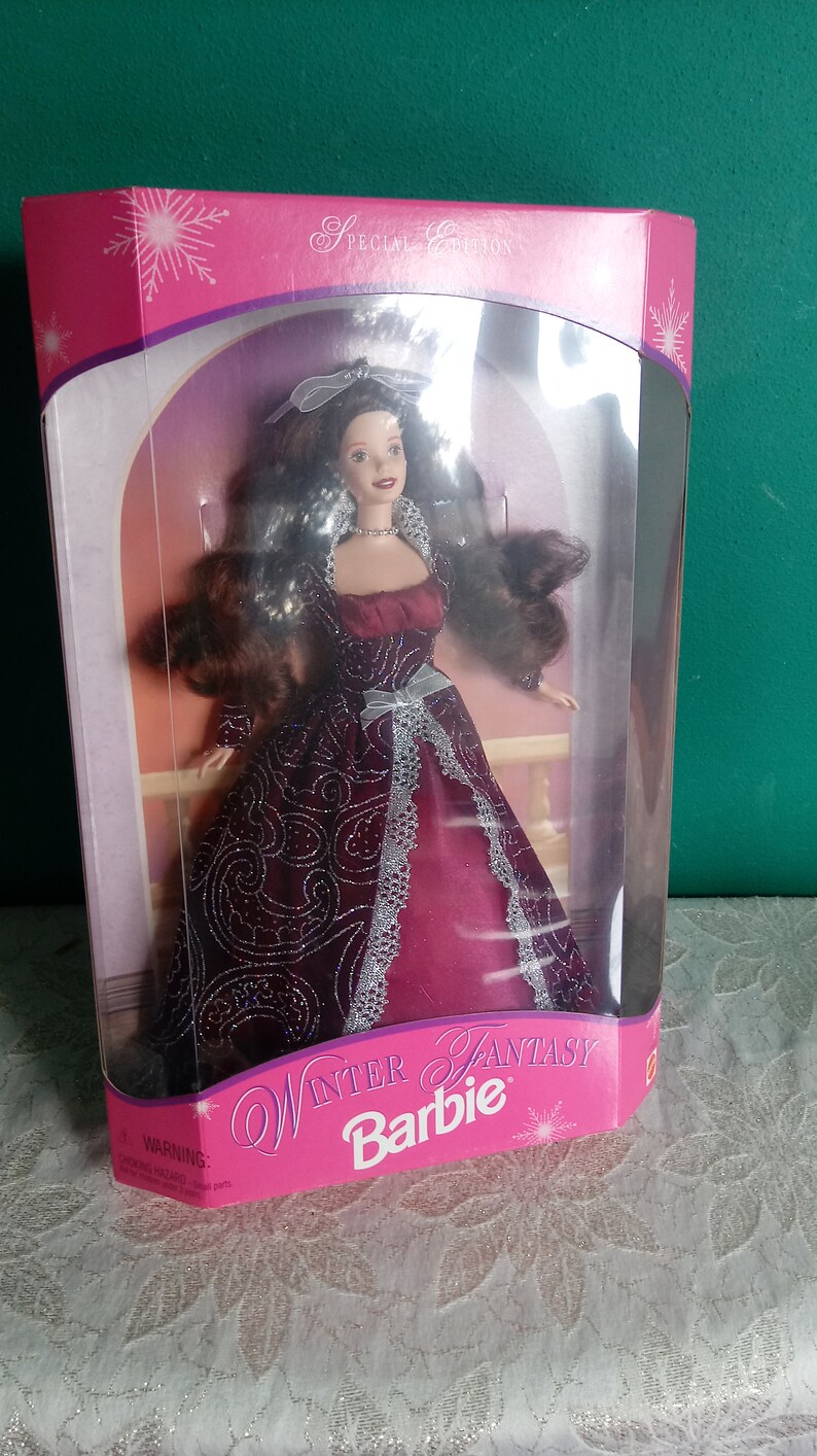 winter fantasy barbie 1995 value