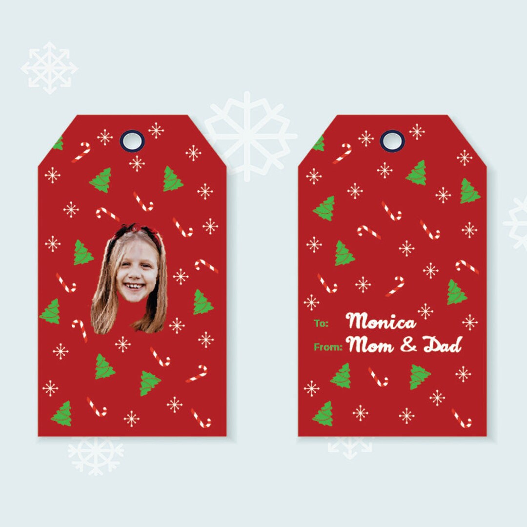Candy Cane Christmas Gift Tags - Etsy