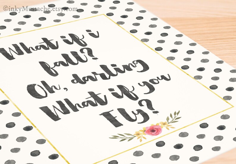 What If I Fall Oh My Darling but What If You Fly Wall Etsy
