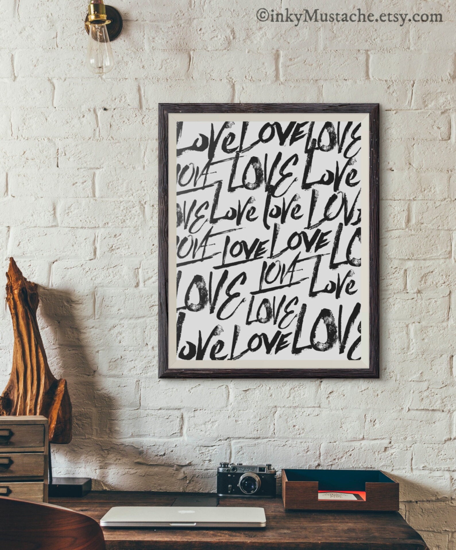 Love Love Love 8x10, Instant Download, Love Art Print, Love Wall Art