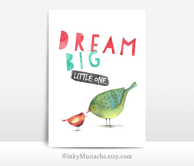 Dream Big Little One Nursery Printable Nursery Art - Etsy
